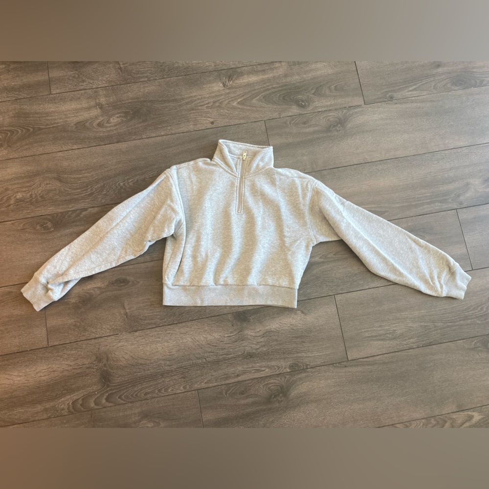 TNA crop high neck sweatshirt